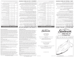 Sunbeam 3056 User's Manual