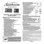 Sunbeam Bedding XpressHeat 002013-511-000 User's Manual
