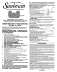 Sunbeam Bedding Renue 000885-912-000 User's Manual