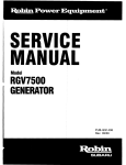 Subaru Robin Power Products RGV7500 User's Manual