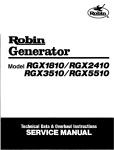 Subaru Robin Power Products RGX3510 User's Manual