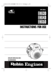 Subaru Robin Power Products EH63D User's Manual