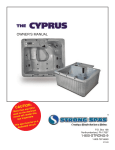Strong Pools and Spas The Cyprus User's Manual