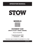 Stow Saw cs403020 User's Manual