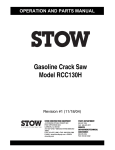 Stow Chainsaw RCC130H User's Manual