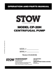 Stow CP-20H User's Manual