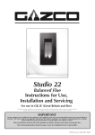 Stovax Studio 22 User's Manual
