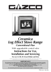 Stovax Ceramica Gazco Ceremica Log Effect Stove Range User's Manual
