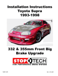 StopTech TOYOTA 98-857-1470 User's Manual