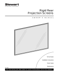 Stewart Filmscreen Corp LCD Rear-Projection TV User's Manual