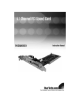 StarTech.com PCISOUND5CH User's Manual