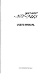 Star Micronics Multi-Font NX-2415 User's Manual