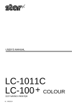 Star Micronics LC-100+ User's Manual