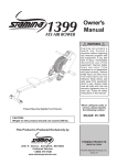 Stamina Products , Inc Rowing Machine 35-1399 User's Manual