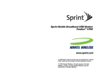 Sprint Nextel OVATION U760 User's Manual