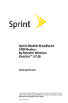 Sprint Nextel OVATION U720 User's Manual