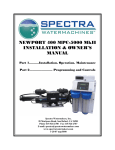 Spectra Watermakers Newport 400 User's Manual