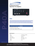 Speco Technologies P40A User's Manual