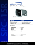 Speco Technologies SPC-15R User's Manual