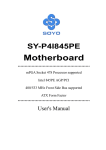 SOYO SY-P4I845PE User's Manual