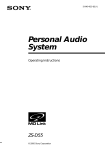 Sony ZS-D55 User's Manual