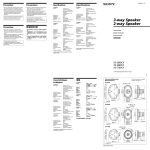 Sony XS-S680CX Operating Instructions