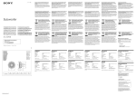 Sony XS-L100P5M Installation/Connections Manual