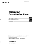 Sony XR-CA620X User's Manual