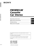 Sony XR-C7220R User's Manual