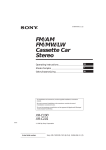 Sony XR-C101 User's Manual