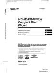 Sony Xplod MEX-5DI User's Manual