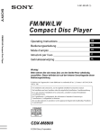 Sony Xplod CDX-M8800 User's Manual