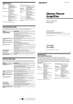 Sony XM-440NX User's Manual