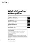 Sony XDP-210EQ User's Manual