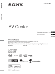 Sony XAV-622 Operating Instructions