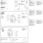 Sony WM-SP1 User's Manual