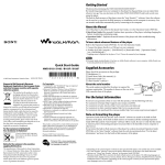 Sony Walkman NWD-B103 User's Manual