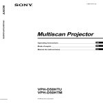 Sony VPH-D50HTM User's Manual