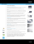 Sony VPCX115KX/S Marketing Specifications