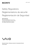 Sony VPCL231FX/B Safety Information