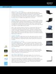 Sony VPCF21AFX/BI Marketing Specifications