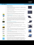 Sony VPCF11BFX/B Marketing Specifications