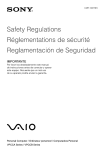 Sony VPCCA390X Safety & Regulations Guide