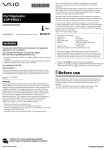 Sony VGP-PRUX1 Operating Instructions