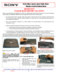 Sony VGN-SR129E/B Replacement Instructions