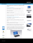 Sony VGN-FZ210CE Marketing Specifications