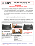 Sony VGN-FW100 Replacment Instructions