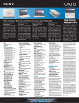 Sony VGN-FS500 Marketing Specifications