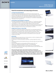 Sony VGN-FE670G Marketing Specifications