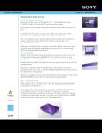 Sony VGN-CS390J Marketing Specifications